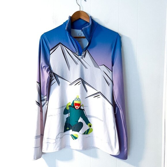 Spyder Shred Zip T-neck Women Mid Layer Medium - Picture 8 of 14